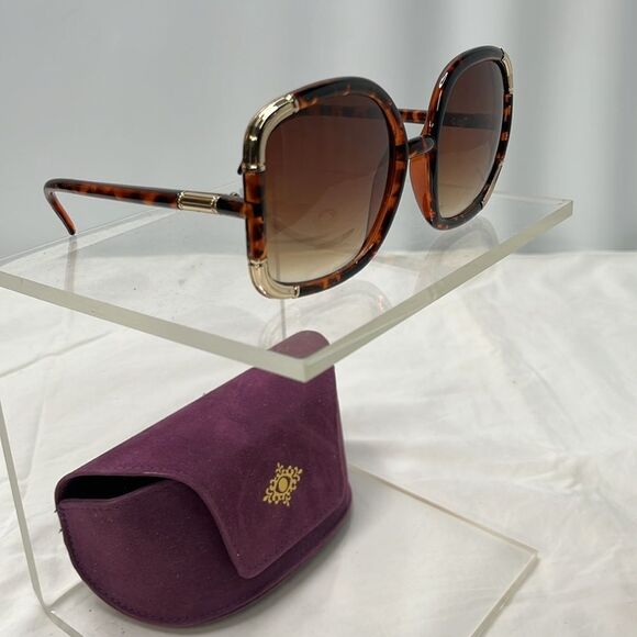 JOAN BOYCE OVERSIZED TORTOISE FRAME SUNGLASSES FTL-04-104 main image 4